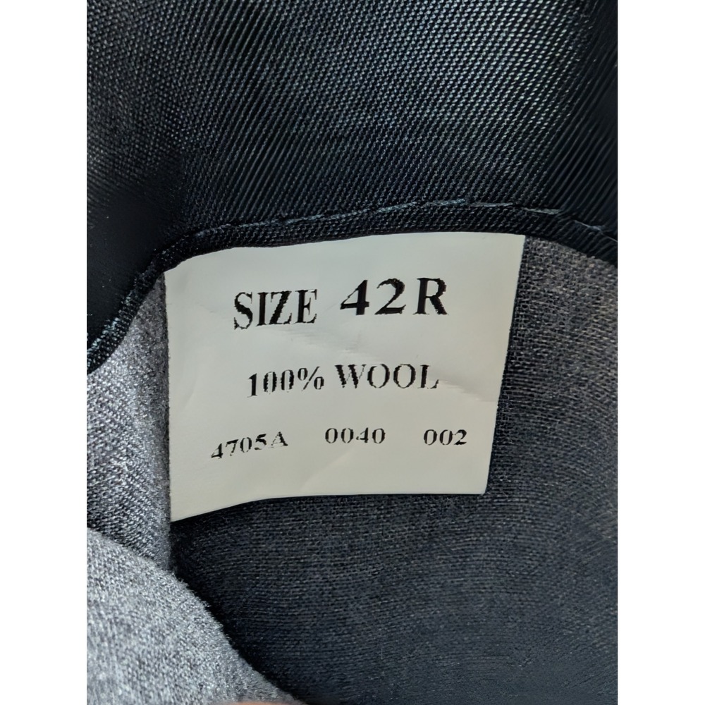Jos A Bank Gray 100% Wool Suit Two Piece Mens 42R Regular Fit Dress Work - Picture 8 of 11